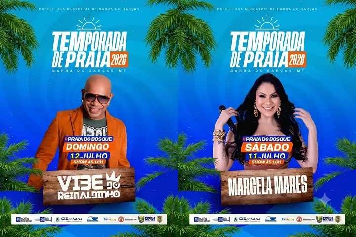 Barra do Garças: Dia 12 Praia do Bosque recebe show nacional de Reinaldinho, ex-Terra Samba